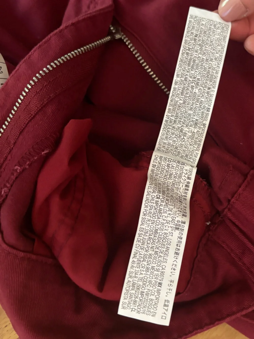 Maroon Red 100% Cotton Cargo Pants Forever 21 XL Utility New Minimalist Cozy